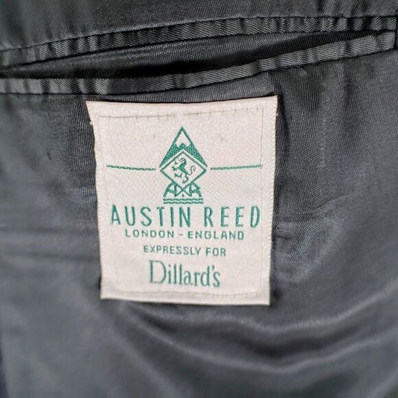 Austin Reed Flannel Wool Gray Peak‎ Lapel Double Breasted Blazer 42R Dillard's - Picture 9 of 15